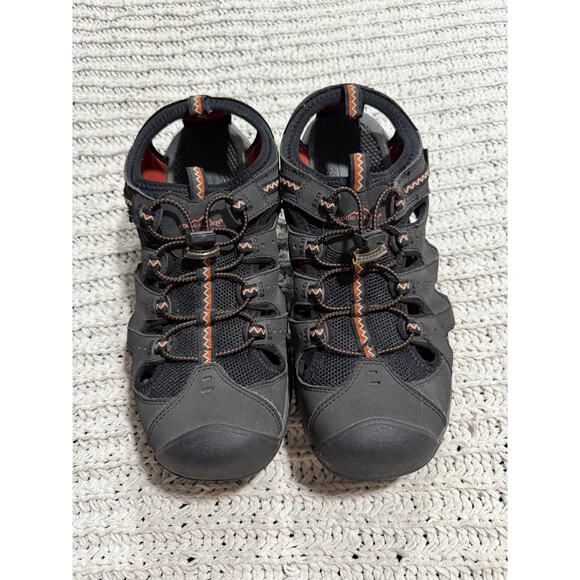 Eddie Bauer Carl Sandals Mens Size 12 Leather Hiking 25753 Outdoors Gray Black main image 10